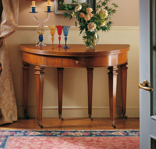 Directoire-Stil-Konsolentisch - 140 - Crestan snc di Crestan Giovanni e Angelica - Holz / Halbmond / mit Schublade