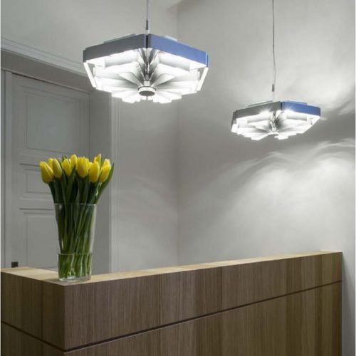 Moderner Kronleuchter - AM2226 MONTEFIORI - Alan Mizrahi Lighting - Aluminium / 6 Glühbirnen / für Gewerbegebrauch