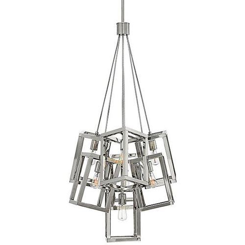 Moderner Kronleuchter - JR1987 ENSEMBLE - Alan Mizrahi Lighting - Stahl / rechteckig / LED