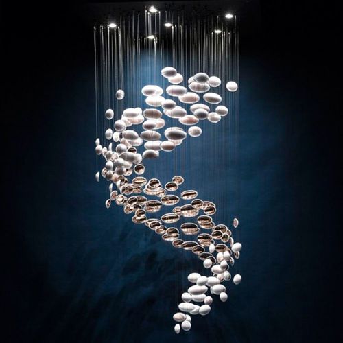 Moderner Kronleuchter - AM2188 NORDIC EGG - Alan Mizrahi Lighting - Kristall / für Gewerbegebrauch / LED
