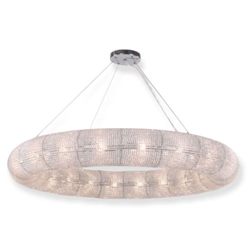 Moderner Kronleuchter - AM2241S ROTSHIELD SINGLE - Alan Mizrahi Lighting - Kristall / Stahl / 14 Glühbirnen