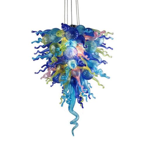 Kronleuchter / originelles Design - AM2235 ANGEL - Alan Mizrahi Lighting - Muranoglas / 6 Glühbirnen / weiß