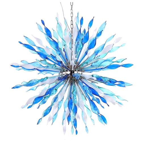 Moderner Kronleuchter - AM6004L APOLLO - Alan Mizrahi Lighting - Muranoglas / Halogen / weiß