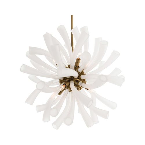 Moderner Kronleuchter - AM89049 EMMY - Alan Mizrahi Lighting - Glas / Stahl / 8 Glühbirnen