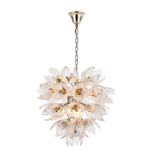 Moderner Kronleuchter - AM962850 DAISY - Alan Mizrahi Lighting - Glas / Metall / 9 Glühbirnen