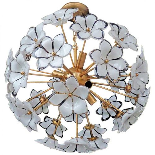 Moderner Kronleuchter - IQ2062 VENINI BOUQUET OF FLOWER - Alan Mizrahi Lighting - Muranoglas / Metall / 6 Glühbirnen