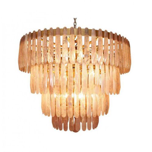 Moderner Kronleuchter - IQ2147 ROSE QUARTZ - Alan Mizrahi Lighting - Kristall / Bronze / 12 Glühbirnen