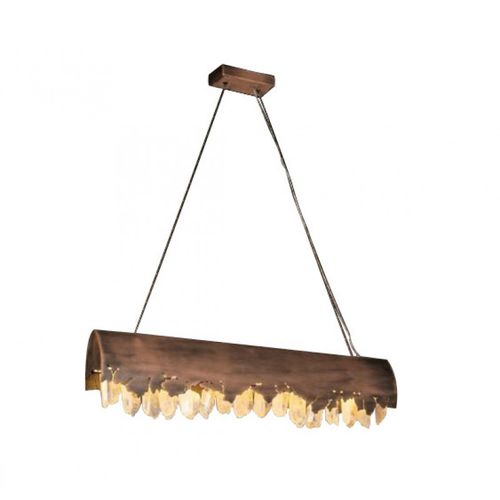 Moderner Kronleuchter - IQ396 KRITALLOS PENDANT - Alan Mizrahi Lighting - Kristall / Metall / 2 Glühbirnen