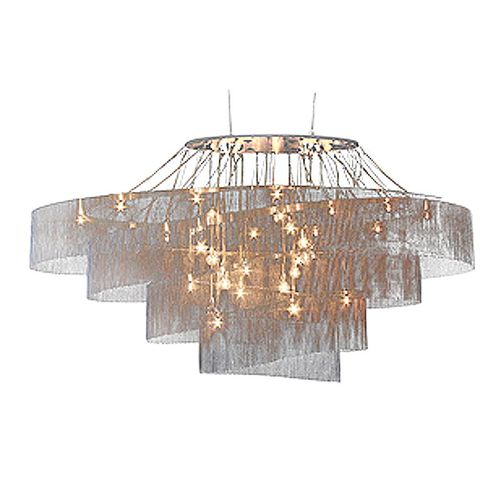 Moderner Kronleuchter - JK042 NEBULA ELLIPTICAL - Alan Mizrahi Lighting - Messing / für Gewerbegebrauch / Halogen