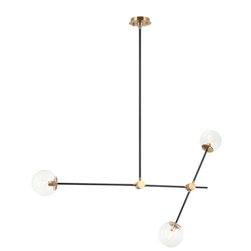 Vintage-Kronleuchter - IQ2165 COSMIC - Alan Mizrahi Lighting - Glas / Metall / 3 Glühbirnen