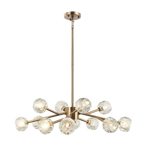 Kronleuchter / Art Deco - IQ2170 ROSA - Alan Mizrahi Lighting - Kristall / 12 Glühbirnen / 1 Ebene