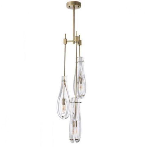 Kronleuchter / Art Deco - IQ8026 BELLANO - Alan Mizrahi Lighting - Glas / Metall / 5 Glühbirnen