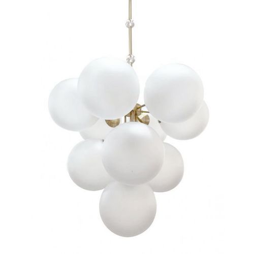 Kronleuchter / Art Deco - IQ8447 RUFUS GLASS - Alan Mizrahi Lighting - Glas / Metall / 10 Glühbirnen