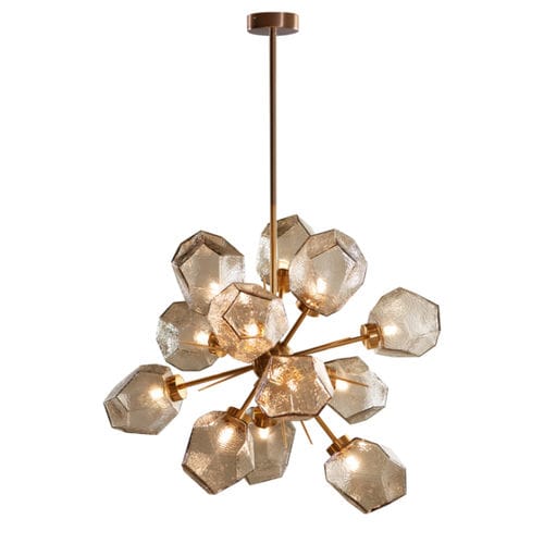 Vintage-Kronleuchter - IQ8453 CICERO STARBURST - Alan Mizrahi Lighting - Glas / Metall / 12 Glühbirnen