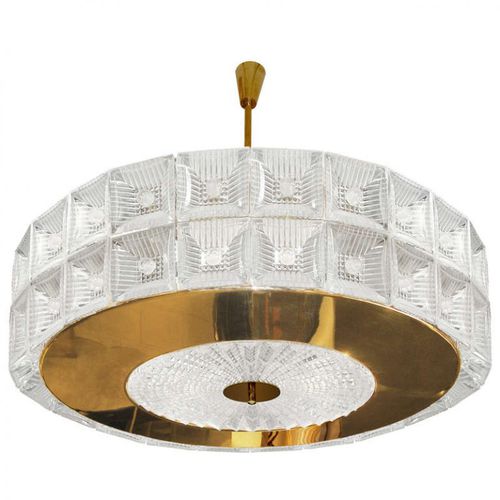 Kronleuchter / venezianischer Stil - JK083 VENINI DRUM - Alan Mizrahi Lighting - Muranoglas / geblasenes Glas / poliertes Messing