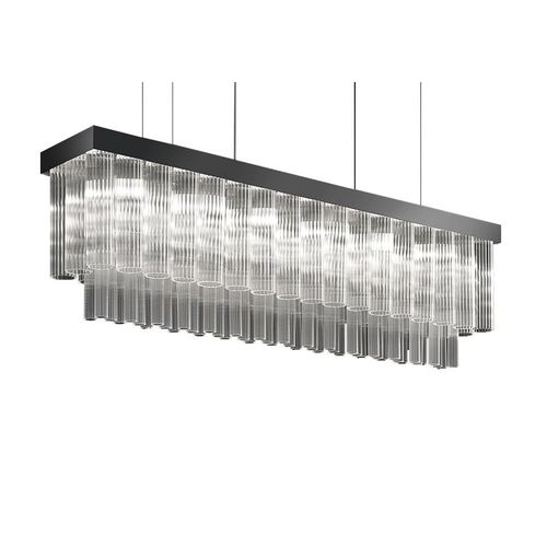 Kronleuchter / Art Deco - IQ2090 MERCURY - Alan Mizrahi Lighting - Glas / Metall / 4 Glühbirnen