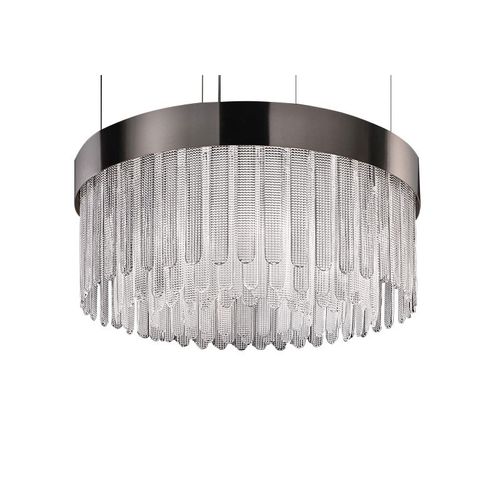 Kronleuchter / Art Deco - IQ2091 KAPLAN - Alan Mizrahi Lighting - Metall / Glas / 12 Glühbirnen