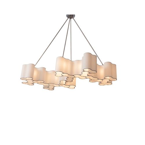 Kronleuchter / Art Deco - IQ2104 BOA - Alan Mizrahi Lighting - Stahl / 1 Ebene / mit Glühlampe