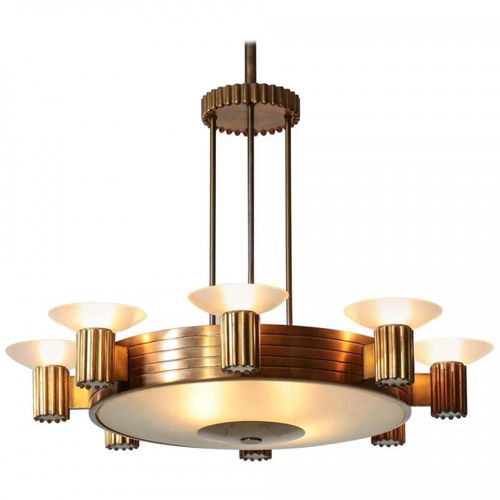 Kronleuchter / Art Deco - IQ2131 ROMANO ITALIAN CHANDELIER - Alan Mizrahi Lighting - Glas