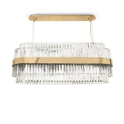 Kronleuchter / Art Deco - IQ2150 LIBERTY SNOOKER - Alan Mizrahi Lighting - Glas