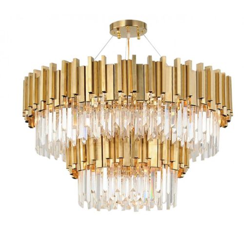 Kronleuchter / Art Deco - IQ2154 LUXURY - Alan Mizrahi Lighting - Glas