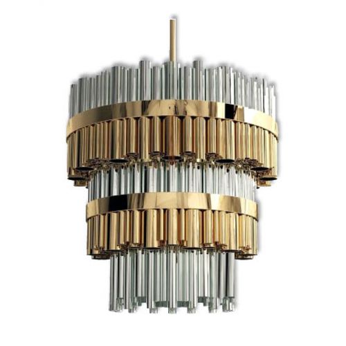 Kronleuchter / Art Deco - IQ8053 GRANVILLE - Alan Mizrahi Lighting - Glas