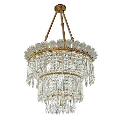 Klassischer Kronleuchter - IQ2203 CRINOLINE - Alan Mizrahi Lighting - Metall / Kristall / 12 Glühbirnen