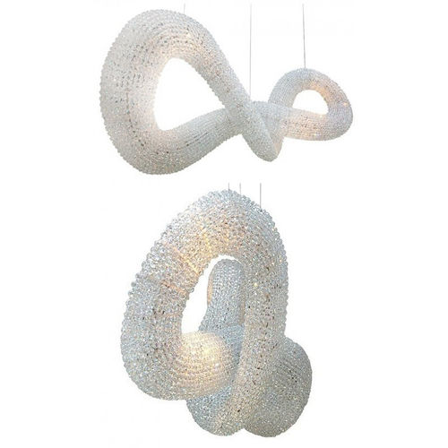 Moderner Kronleuchter - AM6109 VOYAGE TWISTED - Alan Mizrahi Lighting - Kristall / Edelstahl / Skulptur