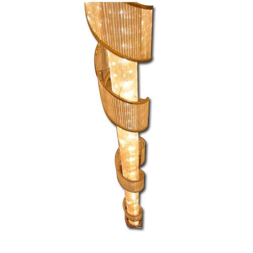 Moderne Leuchtsäule - IQ8011 MEGARON - Alan Mizrahi Lighting - Messing / Kristall / LED