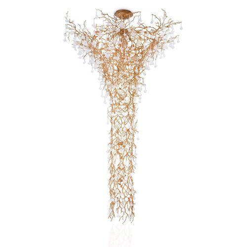Leuchtsäule / originelles Design - KA1917 CORAL FUNNEL - Alan Mizrahi Lighting - Messing / Glas / LED