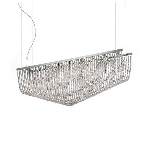 Moderner Kronleuchter - QZ0329 RAFT - Alan Mizrahi Lighting - Swarovski®-Kristall / Metall / 8 Glühbirnen