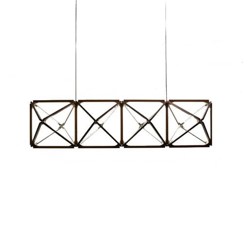 Moderner Kronleuchter - KA1817 4X TRUSS - Alan Mizrahi Lighting - Messing / für Gewerbegebrauch / mit geometrischen Motiven