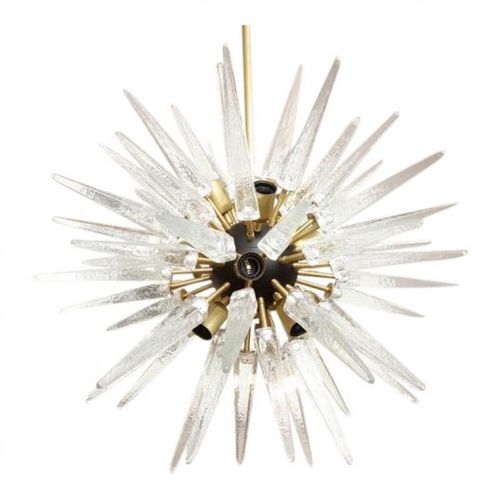 Moderner Kronleuchter - JT271 STUNNING SPIKE - Alan Mizrahi Lighting - Glas / Messing / Ebenholz