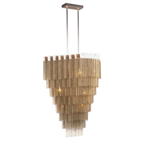 Moderner Kronleuchter - CH2828 KELLY - Alan Mizrahi Lighting - Metall / Wasserfall / Ketten