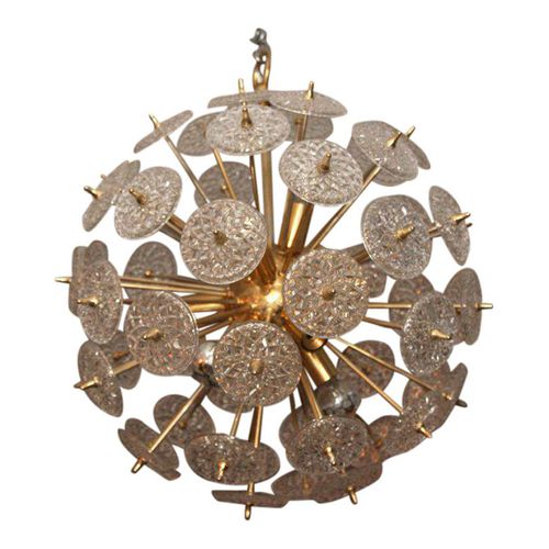 Kronleuchter / venezianischer Stil - KA1306 BELGIAN SNOWFLAKE - Alan Mizrahi Lighting - Messing / Glas / 10 Glühbirnen