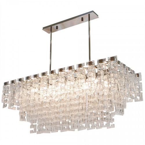 Kronleuchter / venezianischer Stil - VEN055 LE PARC - Alan Mizrahi Lighting - Glas / Nickel / Wasserfall