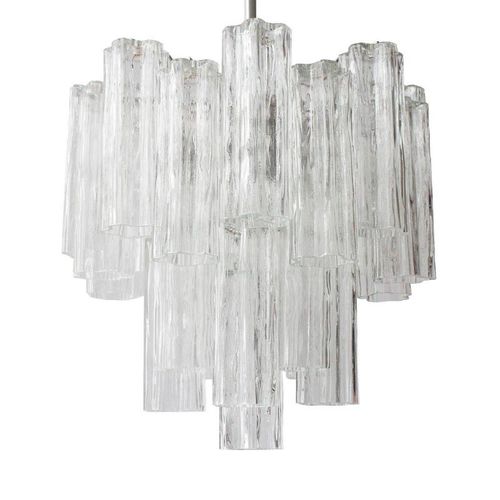 Kronleuchter / venezianischer Stil - QZ6660 TRONCHI GLASS - Alan Mizrahi Lighting - Chrom / Stahl / geblasenes Glas