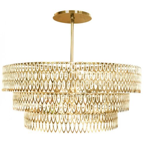 Kronleuchter / Art Deco - IQ8057 PETAL - Alan Mizrahi Lighting - lackierter Stahl / Wasserfall / 3 Ebenen