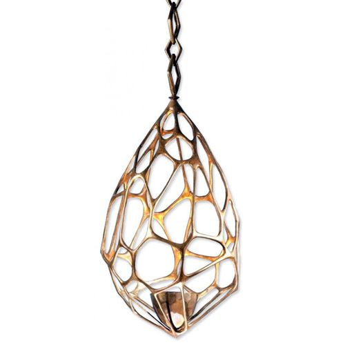 Kronleuchter / Art Deco - IQ8169 FACETTE - Alan Mizrahi Lighting - Bronze / 1 Glühbirne / 1 Ebene