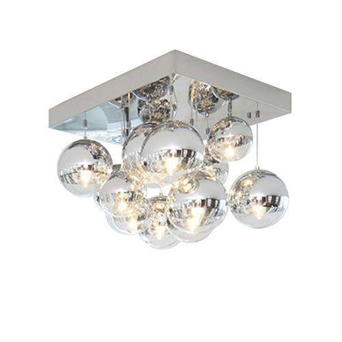 Moderner Kronleuchter - DV8876 CROMATI - Alan Mizrahi Lighting - Glas / Chrom / mit Kugeln