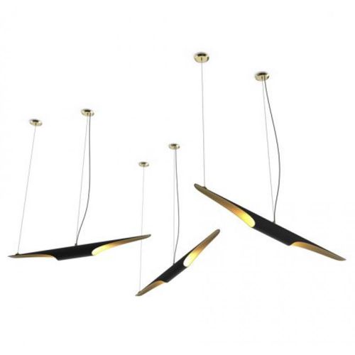 Hängelampe - DV5643 COLTRANE - Alan Mizrahi Lighting - Edelstahl / modern / mit Kabel