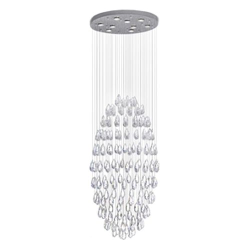 Moderner Kronleuchter - AM121-9 OVAL - Alan Mizrahi Lighting - Glas / transparent / Farbe anpassbar