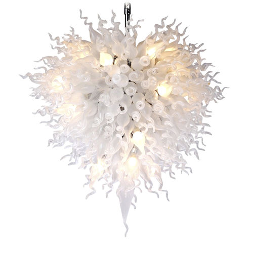 Kronleuchter / originelles Design - DV8875 BIANCO - Alan Mizrahi Lighting - Glas / Chrom / für Gewerbegebrauch