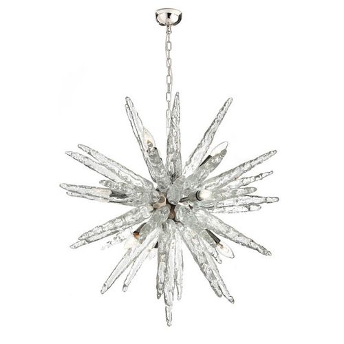Kronleuchter / originelles Design - KA1191 ICE - Alan Mizrahi Lighting - Muranoglas / Messing / 8 Glühbirnen