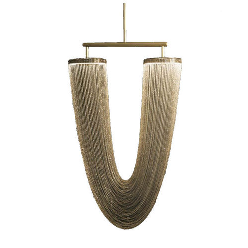 Moderner Kronleuchter - KA1435 OTERO SMALL - Alan Mizrahi Lighting - Glas / Ketten / 1 Ebene