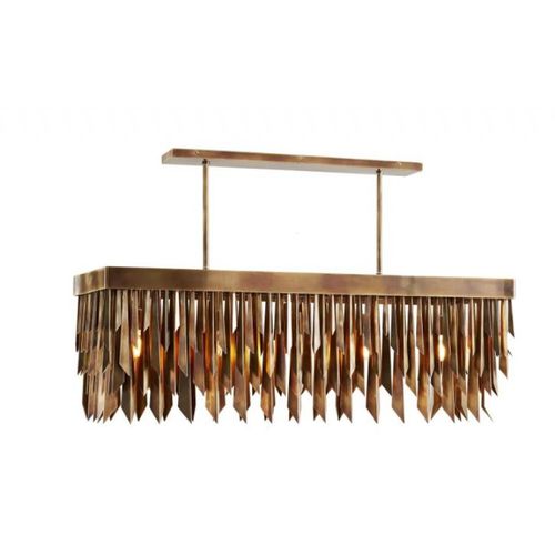 Kronleuchter / Art Deco - AM6825 WALDORF RECTANGULAR - Alan Mizrahi Lighting - Glas / 5 Glühbirnen / für Gewerbegebrauch