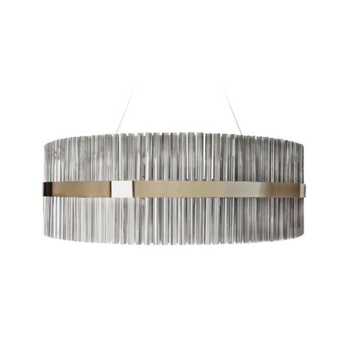 Moderner Kronleuchter - IQ3421 ROLLAND - Alan Mizrahi Lighting - Kristall / Messing / 1 Ebene