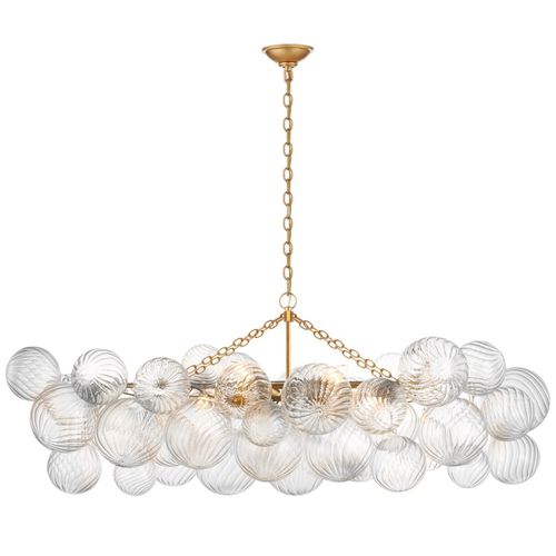 Moderner Kronleuchter - IQ3399 TALIA LINEAR  - Alan Mizrahi Lighting - Metall / Glas / für Gewerbegebrauch