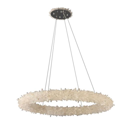 Moderner Kronleuchter - AM084A CESAR - Alan Mizrahi Lighting - Nickel / Kristall / für Gewerbegebrauch
