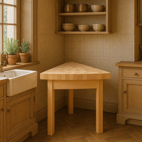 Moderner Tisch - La table triangulaire - Chabret - Holz / Massivholz / Gestell aus Massivholz